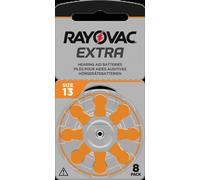 Rayovac Extra Advanced Pack de 8 PR48 / 13A - Pile bouton air-zinc pour appareils auditifs, 1,45 V