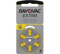 RAYOVAC Extra Lot de 30 piles pour appareils auditifs type 10 - PR70 - Code couleur jaune - 1,45 V - 30 piles (5 x 6 piles)