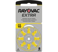 RAYOVAC Extra Lot de 80 piles pour appareils auditifs type 10 - PR70 - Code couleur jaune - 1,45 V - 80 piles (10 x 8 piles)