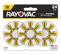 Rayovac Lot de 24 Piles pour appareils auditifs Taille 10