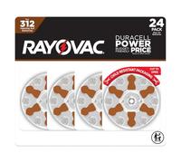 Rayovac Lot de 24 Piles pour appareils auditifs Taille 312