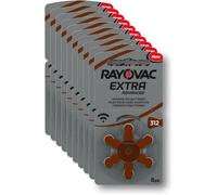 Rayovac - Piles Extra Advanced zinc-air pour aides auditives, code couleur brun,