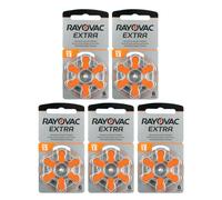 Rayovac - Piles Extra Advanced zinc-air pour aides auditives, code couleur orange, taille 13, lot de 30 pilles