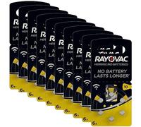 RAYOVAC Piles pour Amplificateur Appareil Auditif, Piles Bouton pour Aide Auditive, lot de 60, taille 10