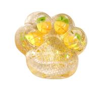 Raypontia 2 Pieces Jouet À Presser Patte De Chat Squishy, 7x6,5 Cm Collante Patte De Chat Anti Stress, Jouets Mignons À Pincer À Paillettes, Cadeau Intéressant pour La Famille Et Les Amis, Yellow