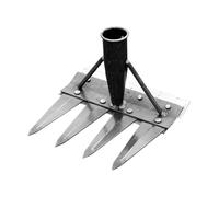 Raypontia 4 Dents Râteau De Désherbage, Rateau Jardin en Acier Au Carbone, Robuste Râteau, Outillage De Jardin, Désherbeur Manuel Double Face, Outil Manuel Mauvaises Remover pour Désherber