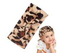 Raypontia Bandeau imprimé léopard,Bandeau imprimé léopard | Larges bandeaux léopard mignons pour tout-petits,Bandeau à nœuds doux et extensible pour bébés filles et, pour un usage quotidien et la