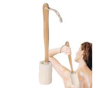 Raypontia Brosse arrière en luffa pour douche, épurateur de dos en luffa avec poignées | Bâton d’épurateur corporel | Éponge de douche Loofah, exfoliation du dos et amélioration de la santé de la
