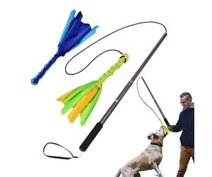 Raypontia Canne À Leurres pour Chien,Jeu Interactive De Tirage pour Chien | Jeu Éducatif Rétractable pour Dressage,Exercise en Plein Air pour Grandes Races de Chiens