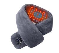 Raypontia Écharpe Chauffante - Massage par Vibration 3 Niveaux,Écharpe Cervicale Chauffante USB,pour Femmes Hommes Adolescents Adultes Déplacements Cyclisme Ski Course à Pied Camping Voyage