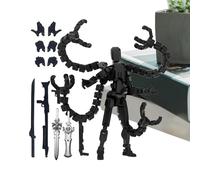 Raypontia Figures d'action Articulées, Figurine Articulée Imprimé, Action Figure, Ensemble De Héros Robots, Figurine Articulée Desk Decorations, Jouet Articulé Modèle Décoratif Articulé