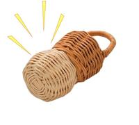 Raypontia Hochet Bébé - Jouet en Rotin Apaisant et Attrayant | Jeu Sensoriel Évolutif Clochette Main pour Fille Garçon Pâques Noël Poussette Maison Berceau