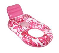 Raypontia Île flottante pour adultes, île gonflable pour adultes, motif feuille d'érable, matelas gonflable avec porte-gobelet pour jardin, lac, adolescent, bronzage, intérieur et extérieur