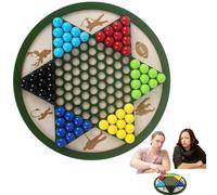 Raypontia Jeu De Dames Chinoises - Jeu de Dames Chinoises en Bois,Activité Interactive Stimulante pour Adolescents Filles Garçons Étudiants Fêtes Dortoir Divertissement
