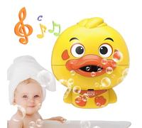 Raypontia Machine à Bulles pour,Souffleur Interactif en Forme de Canard avec Musique | Jouet de Bain avec 3 Ventouses | pour Maison Douche Salle de Bain