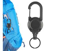 Raypontia Mousqueton rétractable, porte-clés rétractable - Cordon rétractable en acier résistant à la traction | Porte-clés extensible pour la sécurité, clip pour badge de travail pour la lumière de