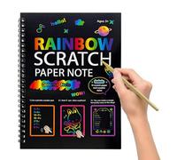 Raypontia Papier à Gratter pour - Livre de Coloriage et Dessin,Bloc de Papier Artisanat à Gratter | Pour Étudiants Filles Classe Maternelle Fête Avion Voiture Maison Voyage Noël Jour Des