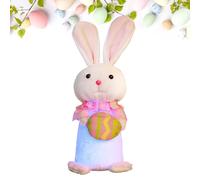 Raypontia Peluche Lapin - avec Lumières LED Décor De Pâques Mignon pour La Maison,Poupées Réalistes en Peluche d'animal - pour Chambre Salon Canapé Lit Étagère Voiture Voyage Journée des Fête
