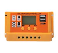 Raypontia Régulateur de charge du panneau solaire, 30 A, double panneau solaire, batterie, régulateur intelligent 12 V 24 V, onduleur pour appareils mobiles, tablette, PC, batteries, protection contre
