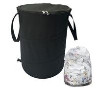 Raypontia Sac à déchets de Jardin Pliable 37 l 34 x 40 cm avec Fermetures éclair, Support de Sac Poubelle, Sac de Jardin autoportant, Pop-up Autonome, pour Le Sac Poubelle de Jardin en Plein air