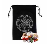Raypontia Sac de rangement pour cartes de tarot - Mystérieux noir magique - Sac de rangement pour cartes de tarot avec cordon de serrage pour cartes à jouer Rider Waite Tarot Deck Oracle, Section D,
