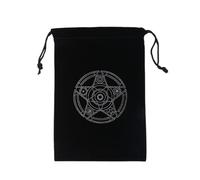 Raypontia Sac de rangement pour cartes de tarot - Mystérieux noir magique - Sac de rangement pour cartes de tarot avec cordon de serrage pour cartes à jouer Rider Waite Tarot Deck Oracle, Section A,