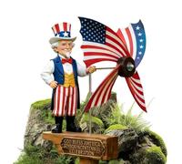 Raypontia Tourne-Vent - Commémoratif en résine du 250e Drapeau américain - Spinners à Vent de Jardin et Figurines de Collection | pour Maison Chambre Salon Balcon terrasse Porche fête
