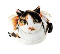 Raypontia Trousse de toilette pour chat - 13,4 x 6,3 pouces Trousse de toilette avec fermeture éclair, Chat drôle avec cordon de serrage Trousse de toilette Organisateur, Portable, Sanhua Cat, Voir