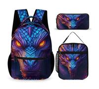 rayprint Ensemble sac à dos avec boîte à lunch et sac de rangement Dragon (8) Sac à dos de jour avec trousses de toilette