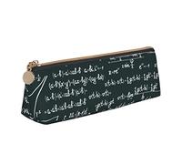 rayprint Trousse à Crayons avec Motif de formules mathématiques manuscrites, Trousse de Maquillage, Pochette à stylos, Sac de Rangement Triangulaire en Cuir avec Fermeture éclair, Organisateur de pap