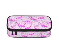 rayprint Trousse à Crayons pour l'école, Le Bureau et l'université, Pochette à stylos Portable et résistante, Organiseur Multi-usages pour Enfants, Femmes et Hommes, Rose Flamant Rouge