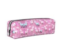 rayprint Trousse à Crayons zippée en Cuir Rose à Motifs Licornes, Grande capacité, résistante, Pratique et Portable.