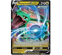 Rayquaza V 100/159 Carte Pokémon ultra rare (SWSH Crown Zenith) + 1 Toploader TitanCards®
