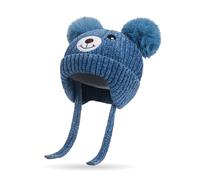 Rayson Bonnet Bébé Fille Garçon Hiver Chaud et Cache-Oreilles | Cagoule Doublée en Polaire,Chapeaux Tricotés,Confortable et Élastique,con Motif Animal