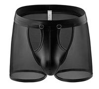 Rayson Boxer Sexy Homme Calecons à Taille Basse Respirant Doux Confortable sous-vêtements Découpée