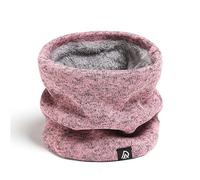 Rayson Cache-cou Hiver Unisexe Tour de Cou Tricoté Écharpe de Cercle Thermique Guêtre Doublée en Molleton Doux Fleece Echarpe Hommes Femmes,Rose