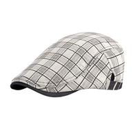 Rayson Casquette Beret Gavroche Homme Tissu Écossais Style Reglable Casquette Souples Unisexe Chapeau Plate Été Vintage