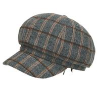 Rayson Chapeau Rayures Femme Hiver Chic Newsboy Béret Réglable Interieur Satin Casquette Gavroche Octogonale Rétro Beret Femme pour Automne Hiver(Gris, Taille Unique)