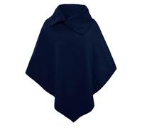 Rayson Élégant Pull Poncho Cape Femme Pull Poncho à Polyvalent de Type Châle pour Femmes Chic Glamour Baggy Irrégulière Châle Jeune Haut Tendance(Bleu Marine)