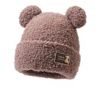 Rayson Femmes d'hiver Chapeau en Peluche Bonnet à Ourson Mignon Pompon pour Femme Doux et Chaud Bonnet de Causal Élégant (Marron)