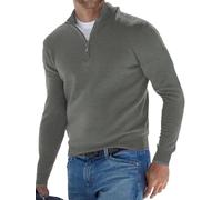 Rayson Pull Homme avec Col Zippé Pullover Slim Fit Maille | Manches Longues,Col Montant,Léger,Couleur Unie,Basique et Casual,pour l' Automne Hiver