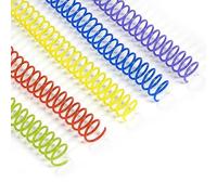 RAYSON Spirales de Reliure en Plastique, 60 Feuilles, Pas 3:1, 11,1 mm, Multicolore, A4, Lot de 100
