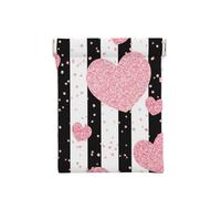 Rayure à Paillettes en Or Rose Coeur Romantique, Sac de Rangement pour Femmes, Portefeuille supérieur à Presser, Petit Porte-Monnaie, Pochette de Changement
