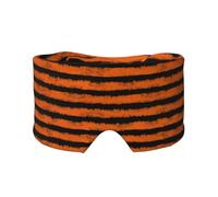 Rayure orange noire,Masque pour les yeux bloquant la lumière Cache-yeux et cache-oreilles pour le sommeil