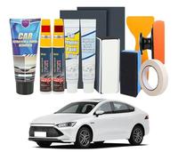 Rayure Voiture Carrosserie, Efface Rayure Voiture, Car Scratch Remover avec Polish et Stylo Retouche Peinture pour éliminer Efface Dommages Peinture et Rayures de Branches (Rouge pur + Rouge perle)