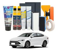 Rayure Voiture Carrosserie, Efface Rayure Voiture, Car Scratch Remover avec Polish et Stylo Retouche Peinture pour éliminer Efface Dommages Peinture et Rayures de Branches (Noir pur + Noir perle)
