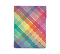 Rayures à Carreaux Multicolores Arc-en-Ciel colorées,Housse en Cuir synthétique pour Ordinateur Portable, Sacoche pour Ordinateur Portable, Sacoche pour Tablette