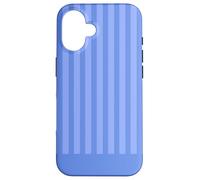 Rayures bleues pervenches teintes d'été modernes d'inspiration côtière Coque pour iPhone 16