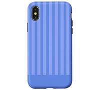 Rayures bleues pervenches teintes d'été modernes d'inspiration côtière Coque pour iPhone X/XS