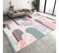 Rayures De Texture Géométrique Abstraite Tapis 3D Imprimé Tapis Graphique Antidérapant Grand Tapis Salon Décoration Intérieur Tapis De Sol - Polyester Nettoyage Facile ，Avec Support En Ca -71697892718